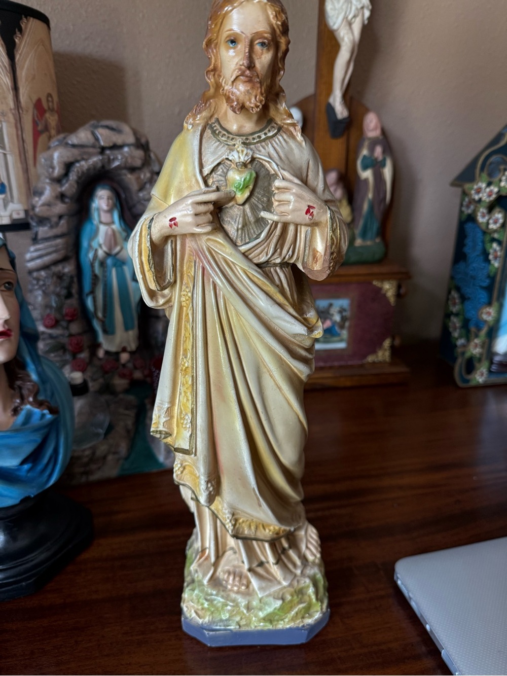 Sacred Heart of Jesus Chalkware
